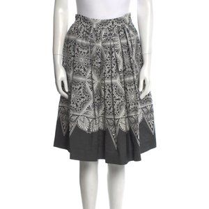 JONATHAN SAUNDERS Silk Gray Gothic Printed‎ Knee-Length Midi Skirt 4